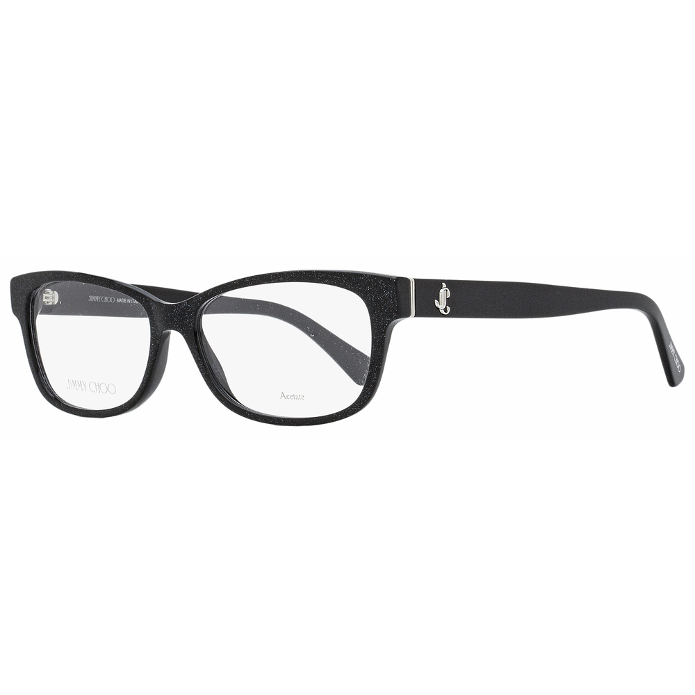 Jimmy Choo Rectangular Eyeglasses JC278 DXF Black Glitter 54mm